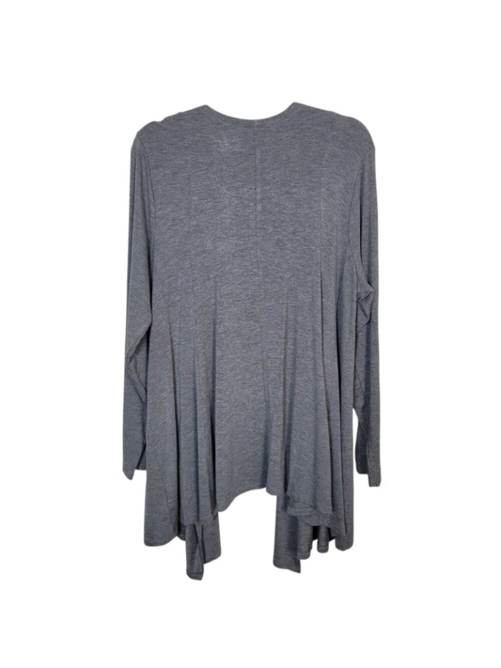 Lane Bryant 18/20 Longline Waterfall Open Front Cardigan Gray Rayon - Picture 2 of 7